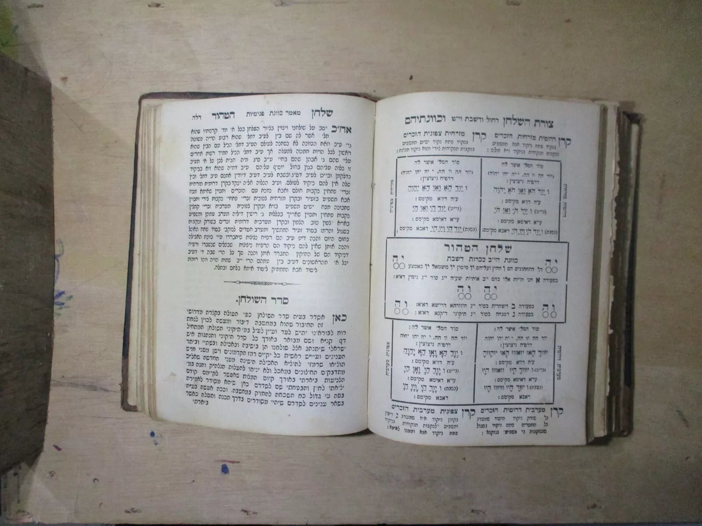 Shulchan HaTahor by Author of Shomer Emunim. Personal stamp. שולחן הטהור (לבעל ה"שומר אמונים") – סאטמר, תרצ"ג – חותמת המחבר – מהדורה ראשונה